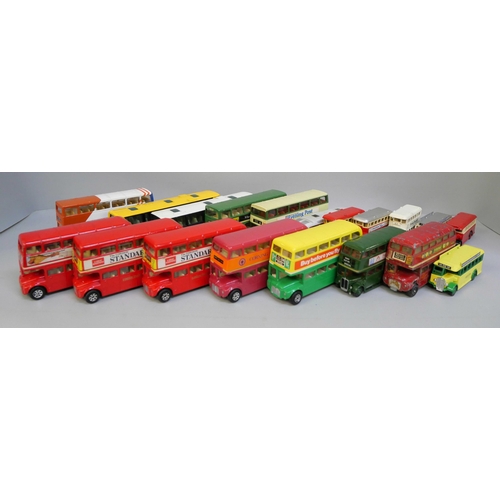 2136 - A collection of die-cast coaches and buses including Corgi and Lledo (19)