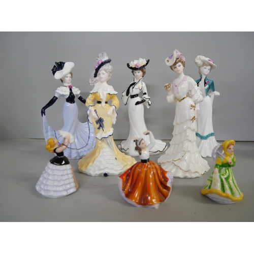 2141 - A collection of twelve Coalport figures including Lady Sarah and Lady Grace with certificates and se... 