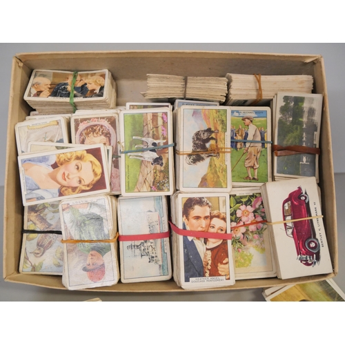 2147 - A collection of cigarette cards and collectors cards, some Panini 78 and later