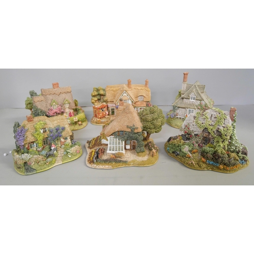 2149 - A collection of six Lilliput Lane cottages, all boxed with deeds; Rose Cottage, Paradise Lost, Sweet... 