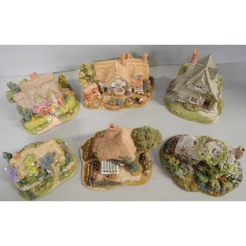 2149 - A collection of six Lilliput Lane cottages, all boxed with deeds; Rose Cottage, Paradise Lost, Sweet... 