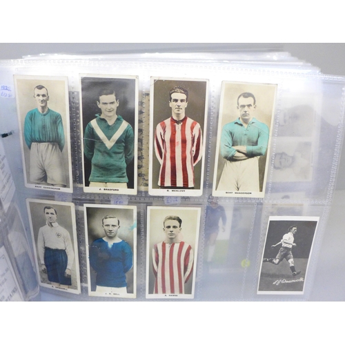 2180F - A collection of football themed and other cigarette cards, various brands