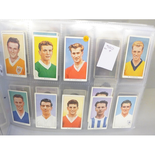 2180F - A collection of football themed and other cigarette cards, various brands