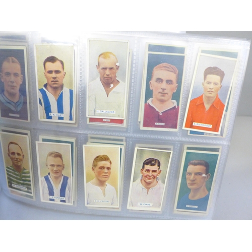 2180F - A collection of football themed and other cigarette cards, various brands