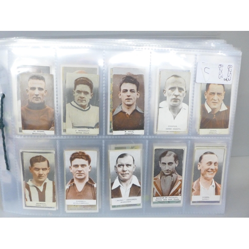 2180F - A collection of football themed and other cigarette cards, various brands