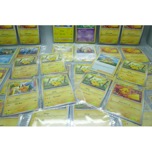 2187 - 64 Pokémon cards including vintage and various Pikachu