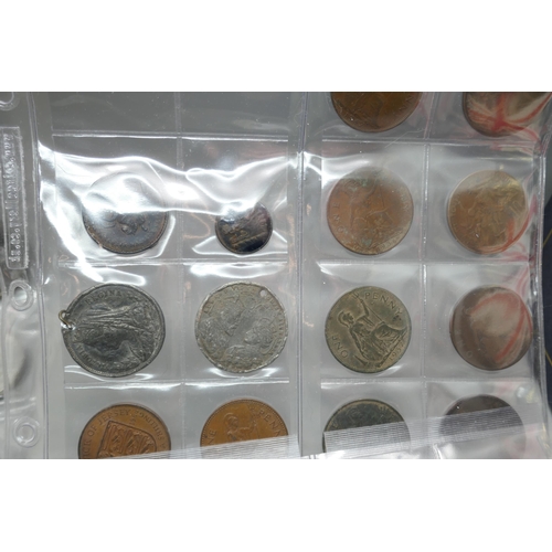 2204 - A collection of coins and bank notes including two 1995 UK brilliant uncirculated coins collection, ... 