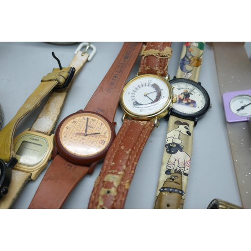 2208 - A collection of wristwatches including Casio G-Shock, Lorus, Smiths, Pulsar, Timex, etc., together w... 