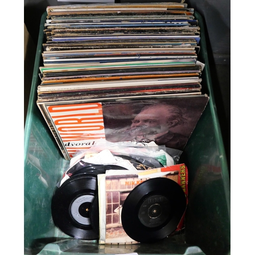 2251 - A box of LP records, pop, easy listening, classical, jazz, funk and soul and a collection of 7