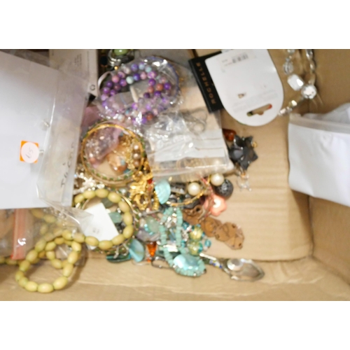 2259 - A box of costume jewellery