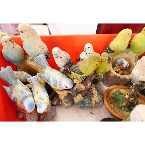 2266 - A large collection of figures, mostly budgerigars and a set of dwarfs/gnomes **PLEASE NOTE THIS LOT ... 