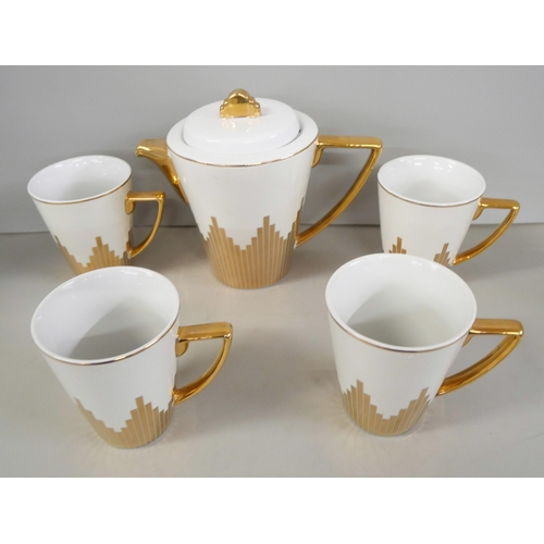 2276 - A Sylvac 1970s Totem coffee set, a modern Biba tea pot and four mugs **PLEASE NOTE THIS LOT IS NOT E... 