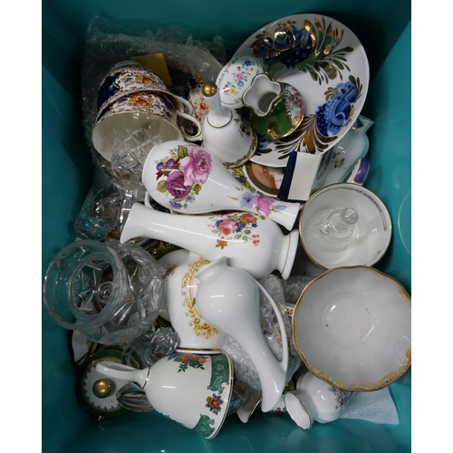 2277 - A collection of china including vases, dishes, cups etc., Aynsley, Spode, Pinnacle **PLEASE NOTE THI... 