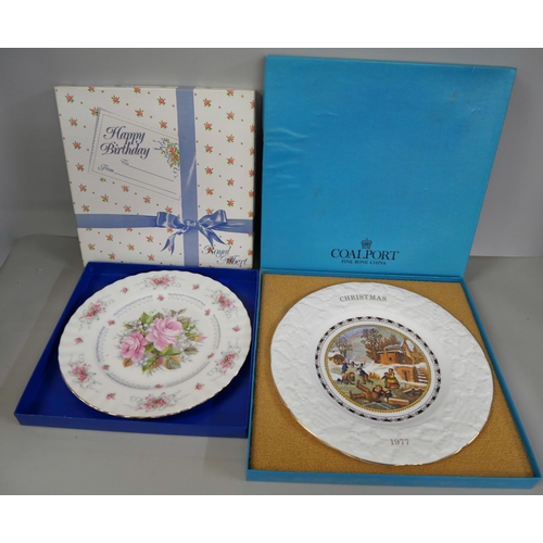 2278 - A large collection of plates, including Wedgwood, some Christmas themed, serving set, forks and spoo... 