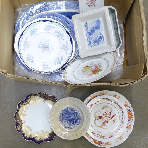 2287 - A collection of decorative plates and dishes including Spode and Doulton Burslem **PLEASE NOTE THIS ... 