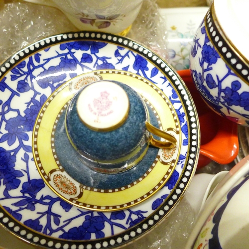 2289 - Colclough and Royal Crown Derby part tea sets, and a Goss crested sugar sifter **PLEASE NOTE THIS LO... 