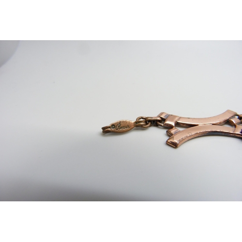 7173 - A 1950s modernist copper tone necklace by Maurice Renior