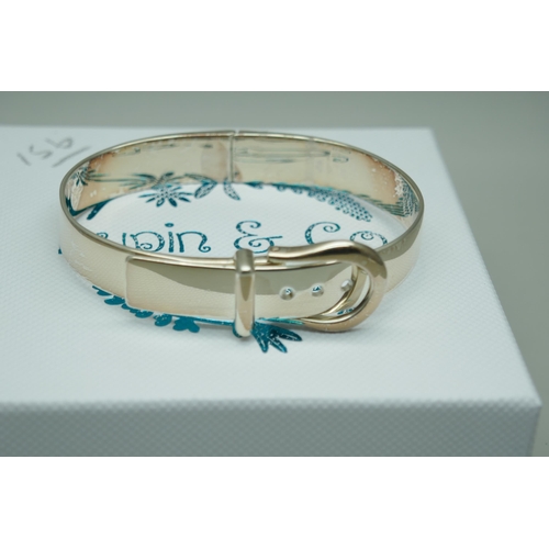 7230 - A silver adjustable bangle, 28.8g