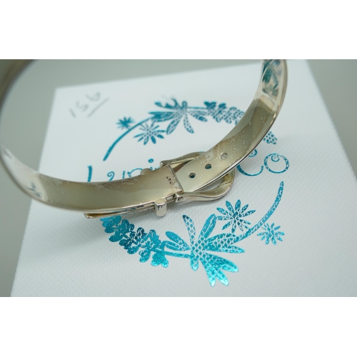 7230 - A silver adjustable bangle, 28.8g