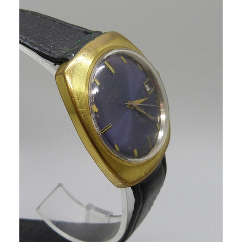 7262 - A Mudu 25 jewel Doublematic wristwatch, circa 1970s