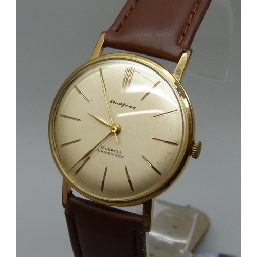 7263 - A vintage Godfrey wristwatch, Russian, made by First Moscow Watch Factory, made in USSR