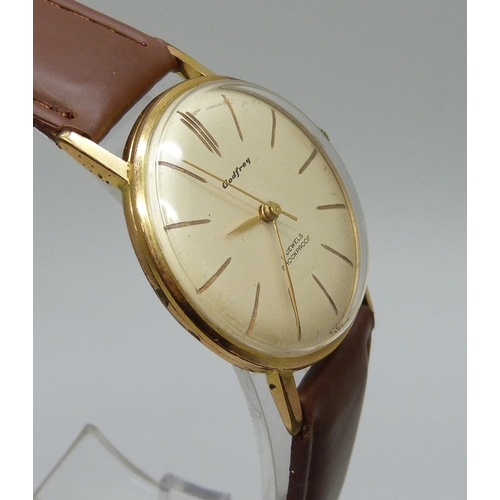 7263 - A vintage Godfrey wristwatch, Russian, made by First Moscow Watch Factory, made in USSR