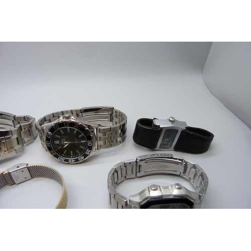 7275 - A collection of wristwatches including Casio, Amadeus and Slazenger