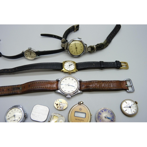 7283 - A collection of wristwatches, etc.