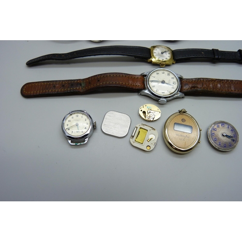 7283 - A collection of wristwatches, etc.