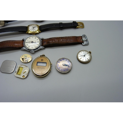 7283 - A collection of wristwatches, etc.