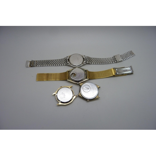 7284 - Three Seiko King Quartz wristwatches and one other Seiko Quartz wristwatch