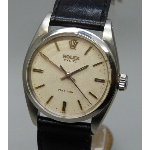 7293 - A Rolex Oyster Precision wristwatch, 272022/6422, with Rolex buckle, 33mm case