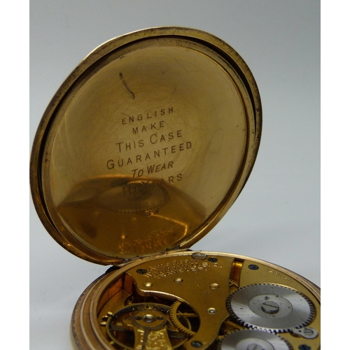 7304 - A Waltham pocket watch with Masonic dial