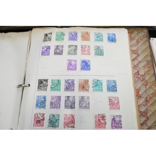 2111 - Six albums of stamps, mid 20th century, Britain, Australia and worldwide