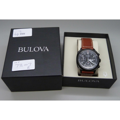 7307B - A Bulova Chronograph wristwatch, boxed