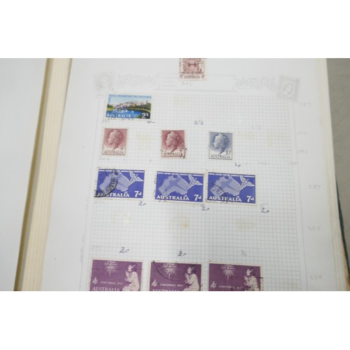 2111 - Six albums of stamps, mid 20th century, Britain, Australia and worldwide