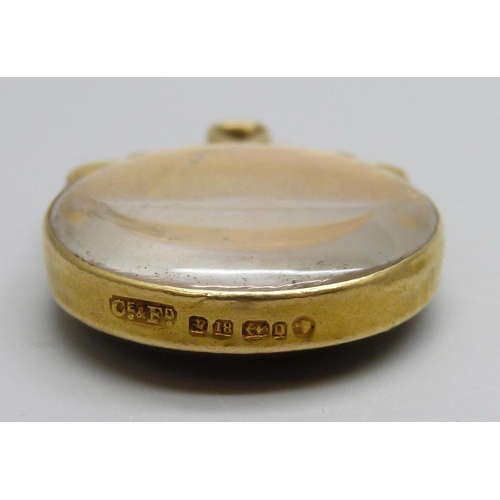 7319 - A George III full guinea in a Victorian 18ct gold mount hallmarked Birmingham 1888, total weight 19.... 