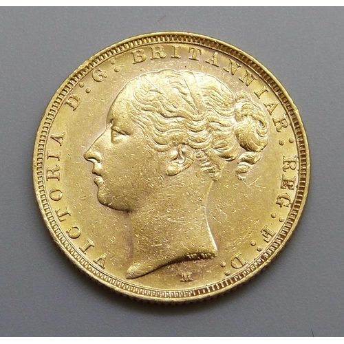 7323 - A Victorian full sovereign, 1886, Melbourne mint