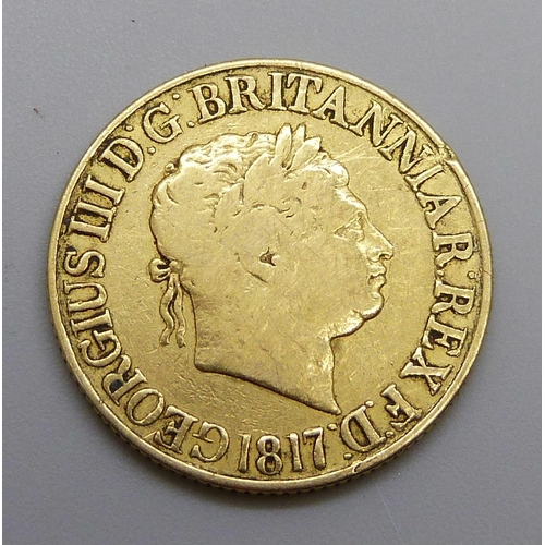 7329 - A George III 1817 full sovereign