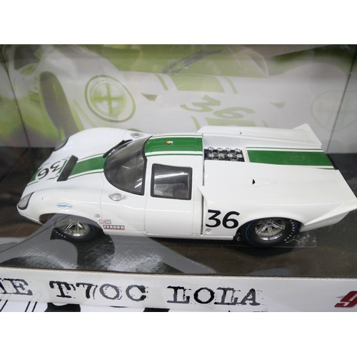 2113 - A model racing car, GMP Hulme T70C Lola, Denny Hulme, boxed, 1 of 1,002