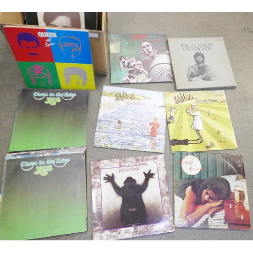 2104 - 54 LP records also one box set, mostly rock, prog rock, some soul, funk, Queen, Yes, Led Zeppelin, G... 