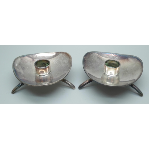 7383 - A pair of Danish candle holders, marked COHR, Denmark, ATLA