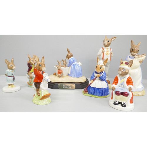 2084 - Bunnykins; three limited edition collectors' club figures with certificates and boxes; Bath Night, F... 