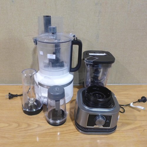 6292 - Ninja Foodi Blender, KitchenAid Food Processor (Both Damaged) - This lot requires UK adapters      (... 