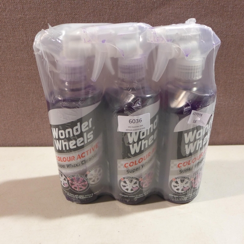 6036 - Three Bottles of Wonder Wheels Cleaning Fluid (348-18) *This lot is subject to Vat