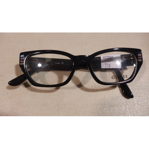 6064 - Guess Black Plastic Glasses and Case(348-210) *This lot is subject to Vat