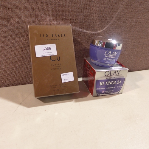 6066 - Ted Baker Aftershave and Olay Retinol 24hr Night Cream (348-215,219) *This lot is subject to Vat