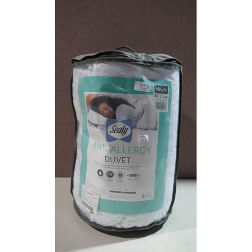 6141 - Sealy Anti Allergy Single Duvet and a Hotel Grand Shredded Pillow (343-203,215) *This lot is subject... 