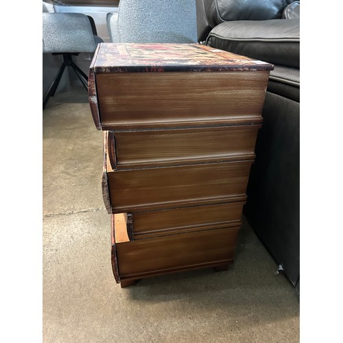 3027 - A Paris themed five drawer chest in the form of stacked books