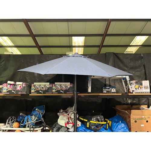 6307 - Sunvilla 10Ft Led Ebby Ink Blue Parasol With Battery and Power Lead (348-34) *This lot is subject to... 